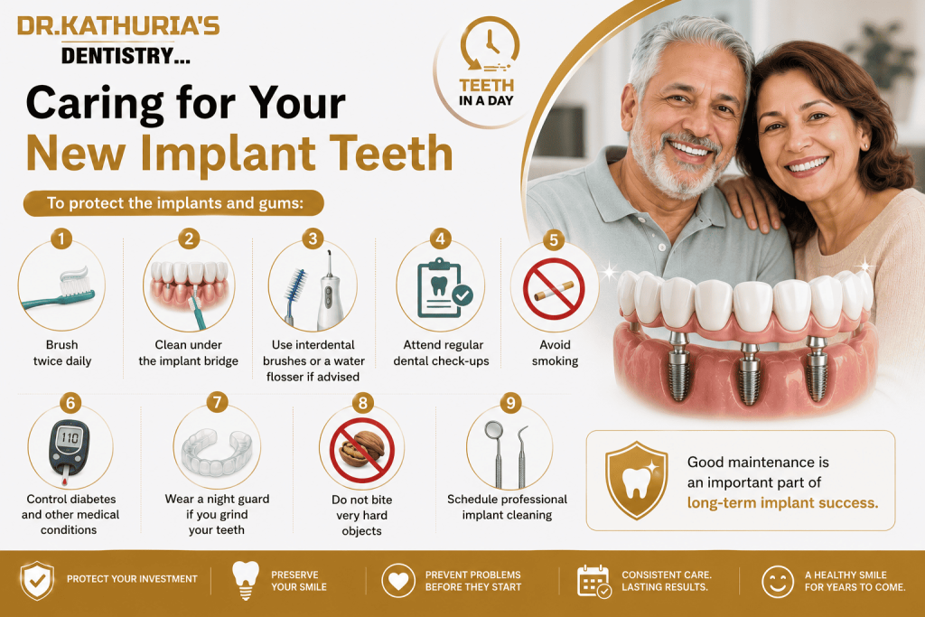 Caring for Your New Implant Teeth